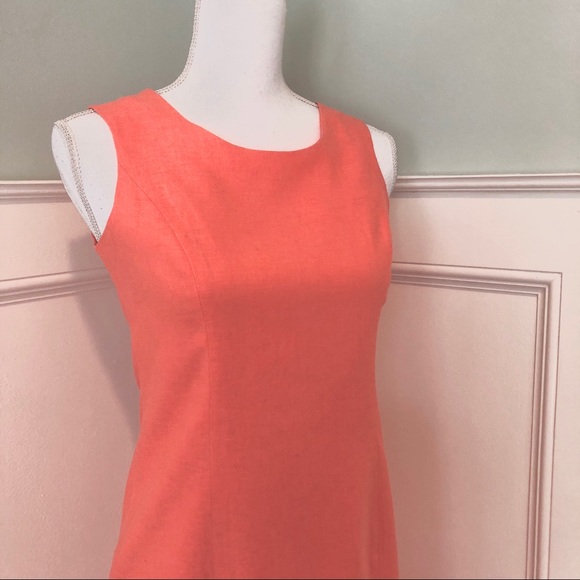 NWT Adolfo Studio 2P Coral Sheath Dress - Picture 2 of 7